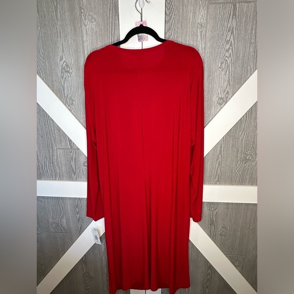 030.NWT. Tash & Sophie Red Dress Long Sleeve Plus Size 2X - Picture 3 of 9